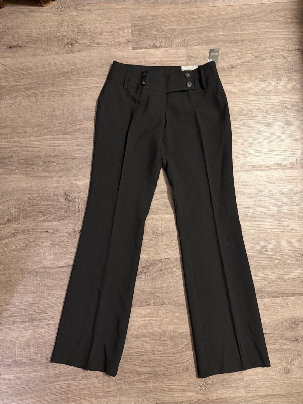 Suzy Sheir Black Women's Dress Pants with Button Waist